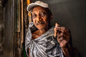 Cuba, Havanna, old man with cigar Cuba, Havanna, old man with cigar